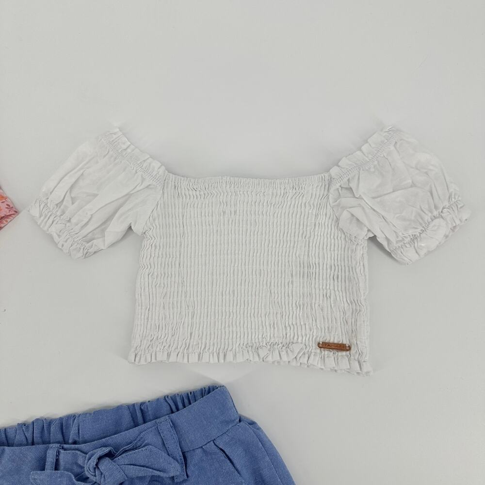 Toddler Girl 2T Bundle of 2 Outfits‎ Cat & Jack Tahari Crop Top Short Floral EUC - Picture 4 of 11